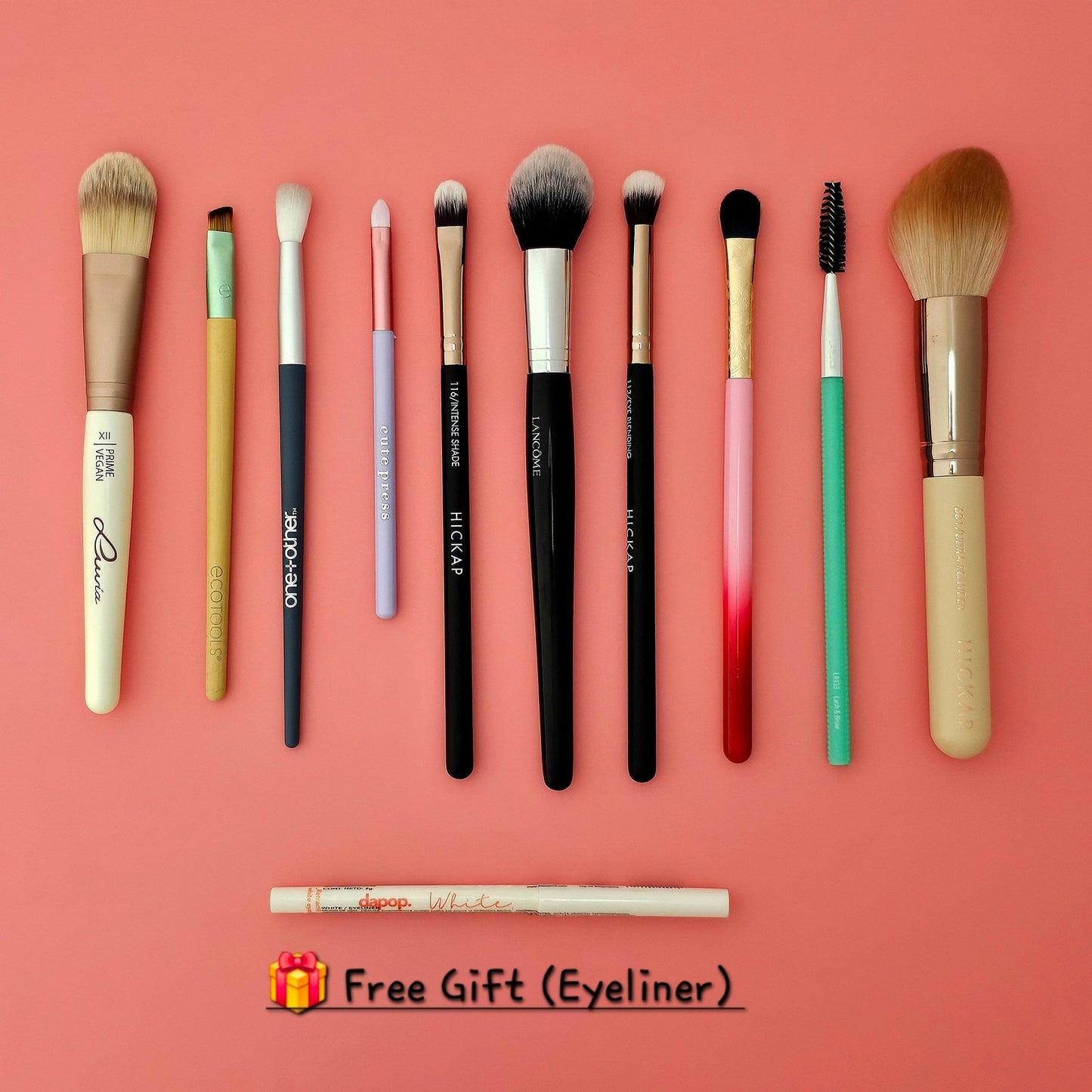 Premium 10 - Piece Makeup Brushes Set - Professional Quality | Lotshop.pk - Lotshop.pk