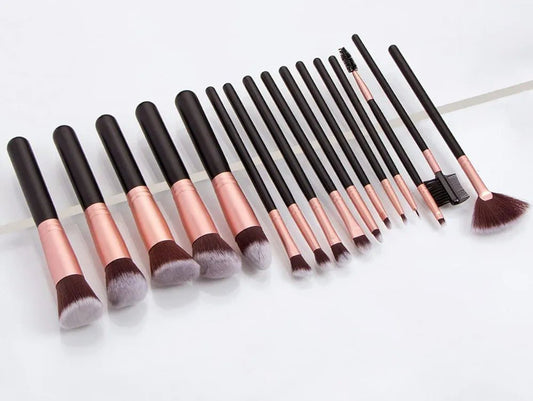 Premium 16 - Piece Professional Makeup Brushes Set – Complete Face & Eye Brush Kit - Lotshop.pk