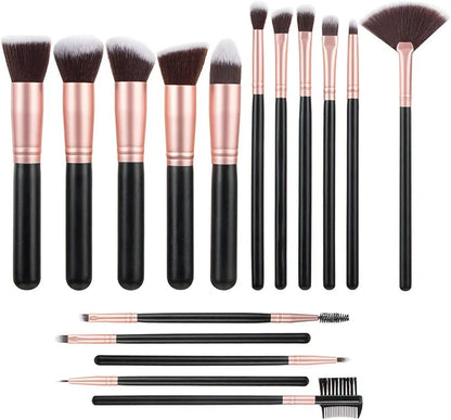 Premium 16 - Piece Professional Makeup Brushes Set – Complete Face & Eye Brush Kit - Lotshop.pk