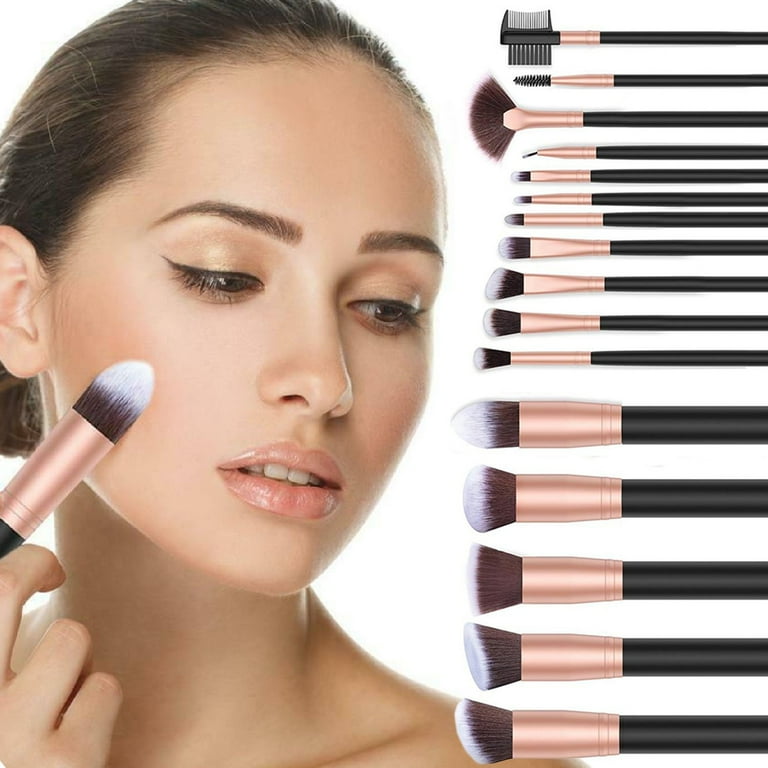 Premium 16 - Piece Professional Makeup Brushes Set – Complete Face & Eye Brush Kit - Lotshop.pk