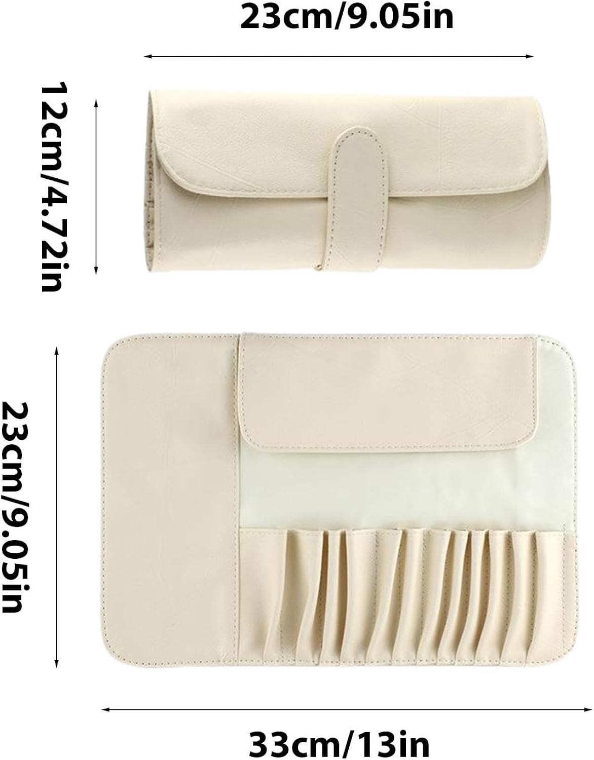Premium Makeup Brush Holder Roll - Up Case – Travel Organizer Pouch - Lotshop.pk