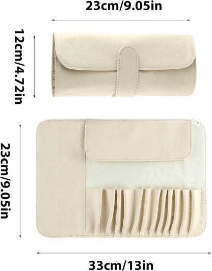 Premium Makeup Brush Holder Roll - Up Case – Travel Organizer Pouch - Lotshop.pk