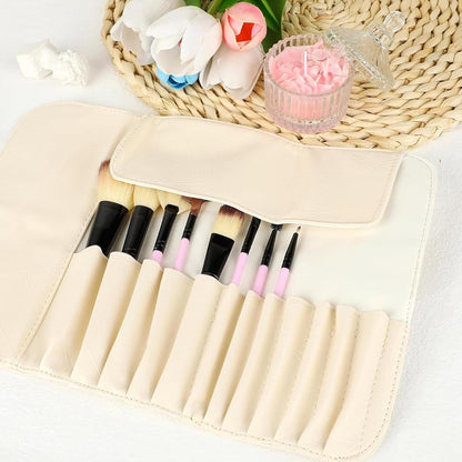 Premium Makeup Brush Holder Roll - Up Case – Travel Organizer Pouch - Lotshop.pk