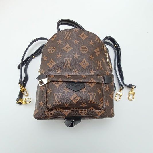 Premium Monogram Mini Backpack 🎒– Stylish & Versatile - 1622 - Lotshop.pk