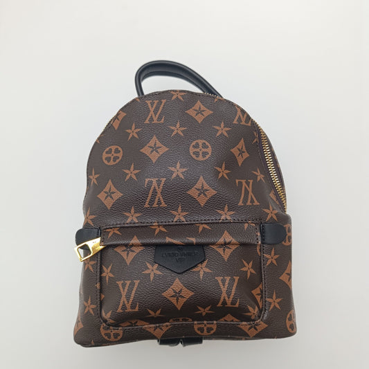 Premium Monogram Mini Backpack 🎒– Stylish & Versatile - 1622 - Lotshop.pk