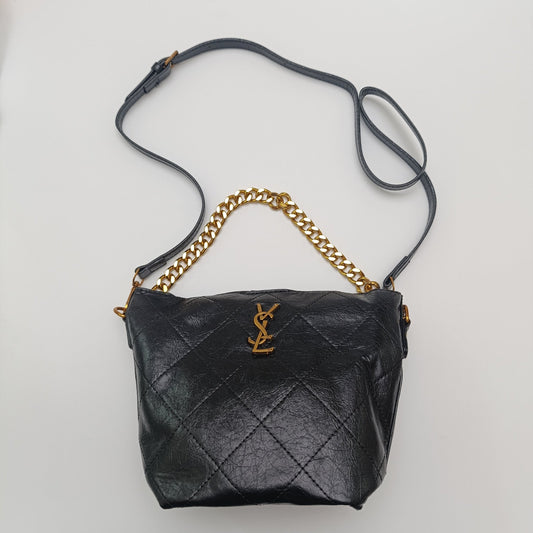 Premium Quilted Crossbody Handbag with Gold Chain – Stylish & Elegant - 5658 - Lotshop.pk