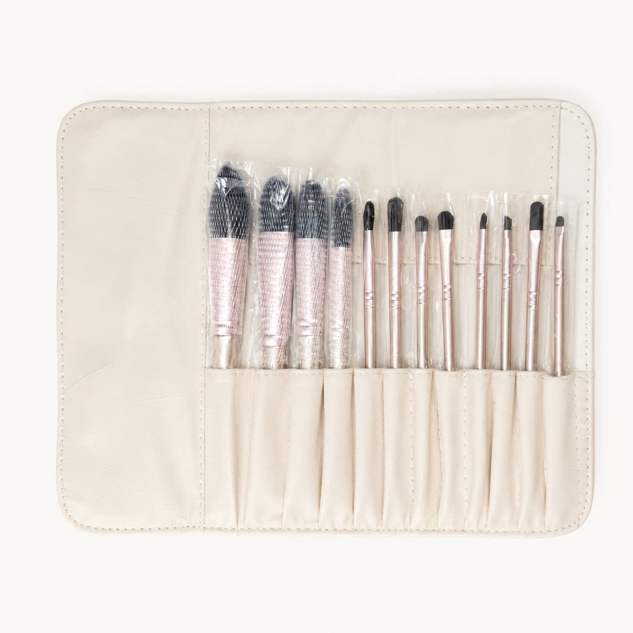 Premium 12-Piece Eye Makeup Brush Set with Roll-Up Case in Pakistan
