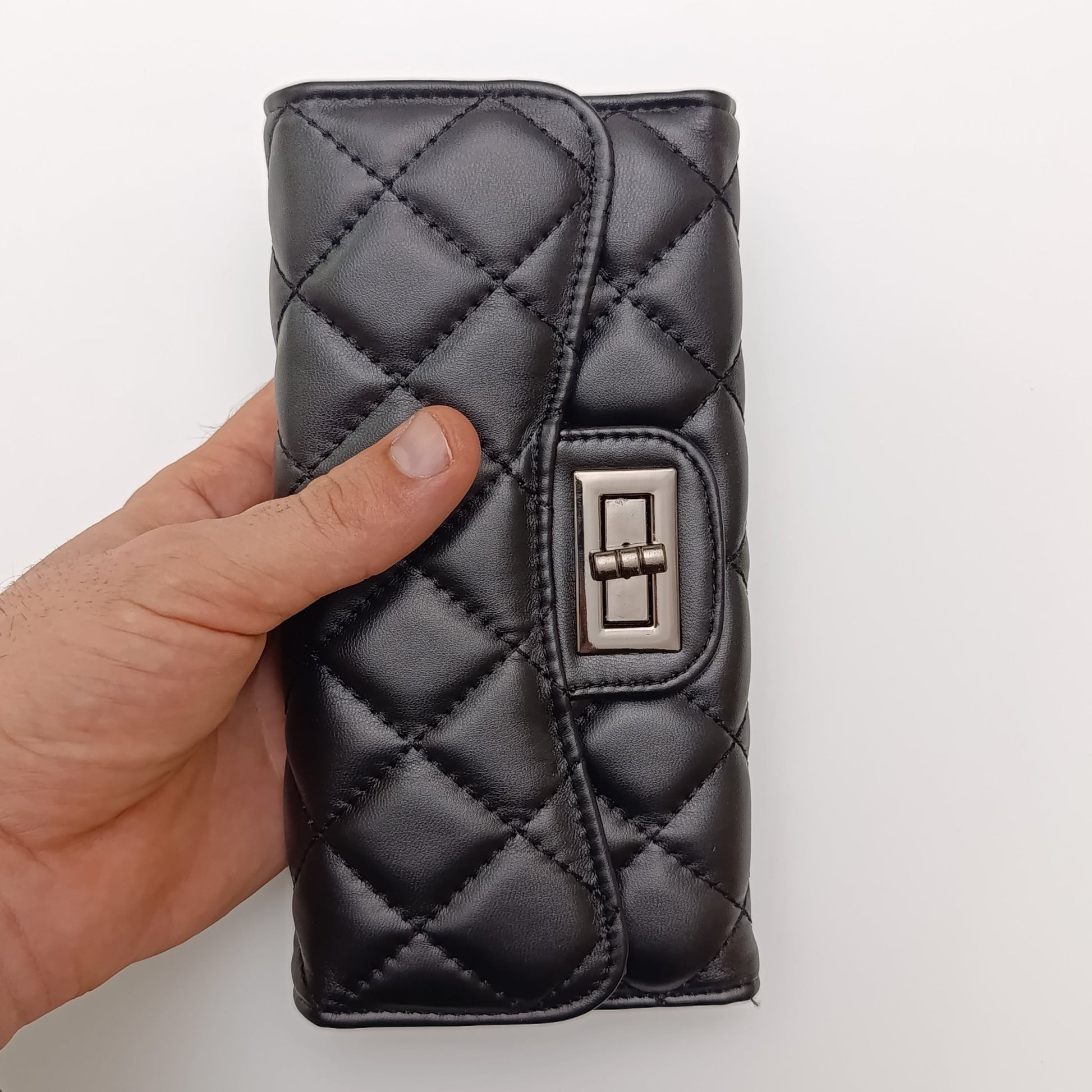 Quilted Long Wallet for Women – Elegant Design, Multi - Card Storage & Premium Finish - 6007 - Lotshop.pk