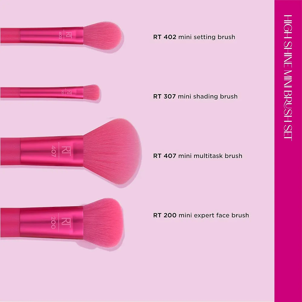 Limited Edition Mini Makeup Brush Set for Foundation, Powder, Blush and Eye Makeup