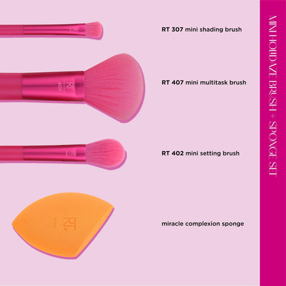 Real Techniques 7-piece face and eye makeup brush collection with Miracle Complexion Sponge
