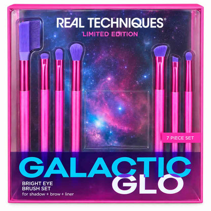 Real Techniques Galactic Glo Bright Eye Brush Set 7-piece limited edition eye makeup brushes price online in Pakistan Real Techniques Galactic Glo 7-piece eye makeup brush set best price online in Pakistan Real Techniques Bright Eye limited edition eyeshadow and blending brush set affordable price online in Pakistan