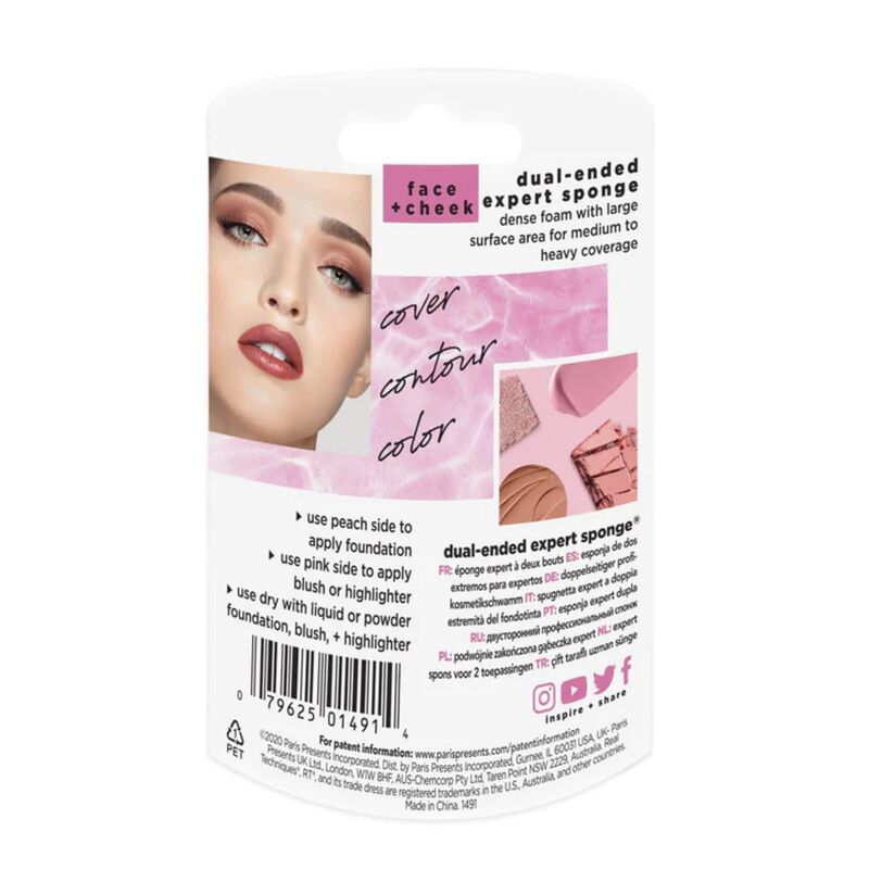 Real Techniques Dual-Ended Expert Makeup Sponge for Foundation, Blush & Highlighter Application