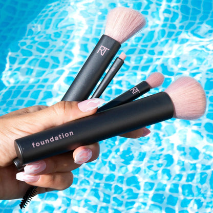 Real Techniques Easy As 1 - 2 - 3 Basics Makeup Brushes Kit – Foundation, Blush & Eye Brush Set - Lotshop.pk