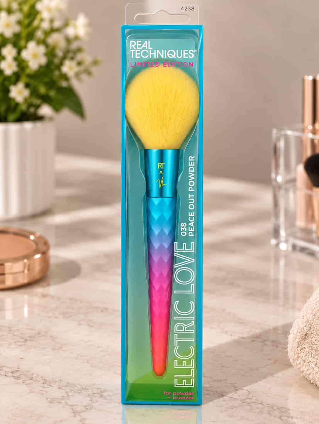 Real Techniques Electric Love RT 038 Peace Out Powder Brush limited edition Victoria Lyn face makeup brush price online in Pakistan
Real Techniques RT 038 Peace Out Powder Brush Victoria Lyn limited edition best price online in Pakistan
Real Techniques Electric Love soft face powder makeup brush affordable price online in Pakistan
