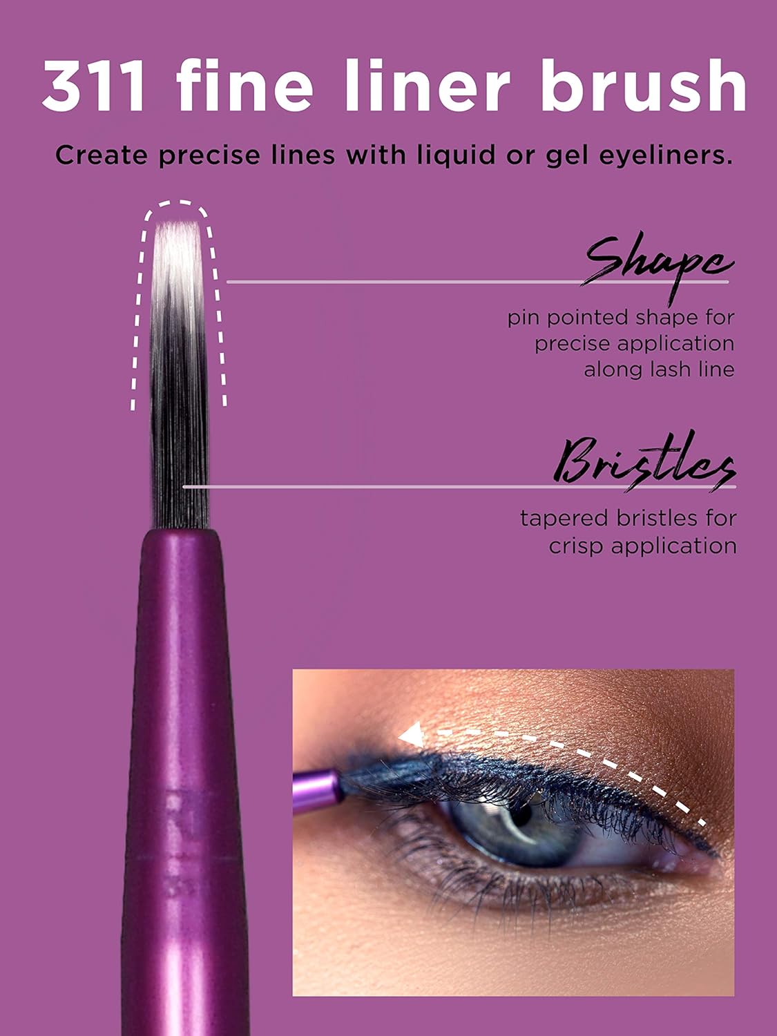 Real Techniques Enhanced Eye Set – Professional Eye Makeup Brush Kit (5 Pcs + Case) - Lotshop.pk