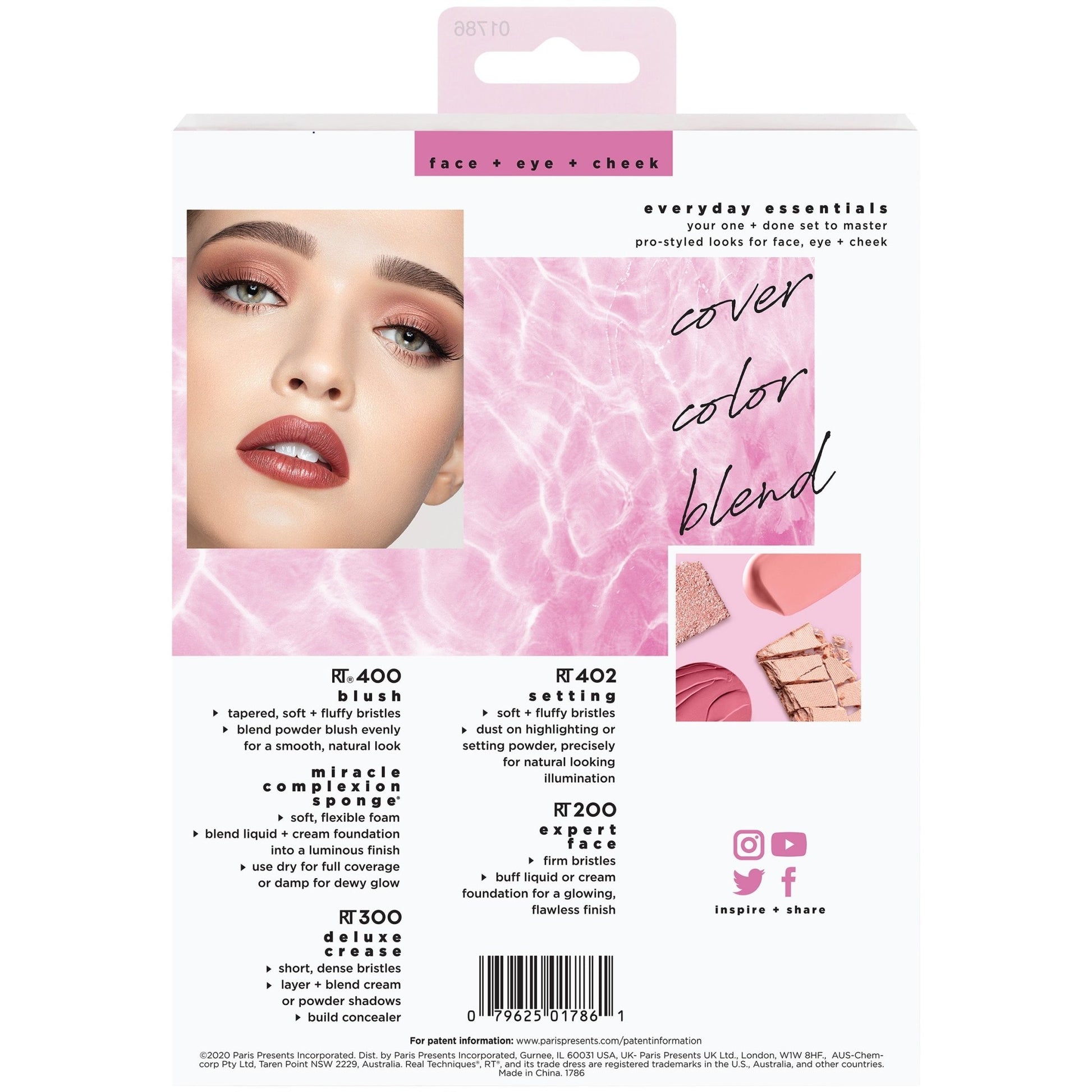 Real Techniques Everyday Essentials Makeup Brush Set – Flawless Face, Eye & Cheek in One Kit! 💄✨ - Lotshop.pk