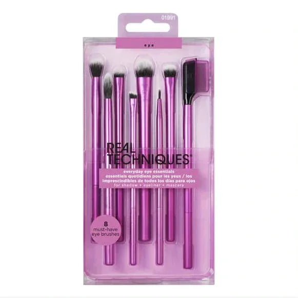 Real Techniques Everyday Eye Essentials Brush Set – 8 Pcs Eye Makeup Brushes - Lotshop.pk