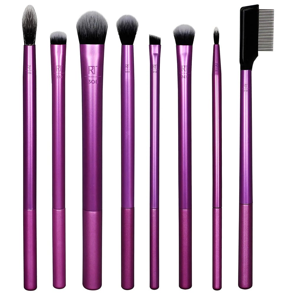 Real Techniques Everyday Eye Essentials Brush Set – 8 Pcs Eye Makeup Brushes - Lotshop.pk