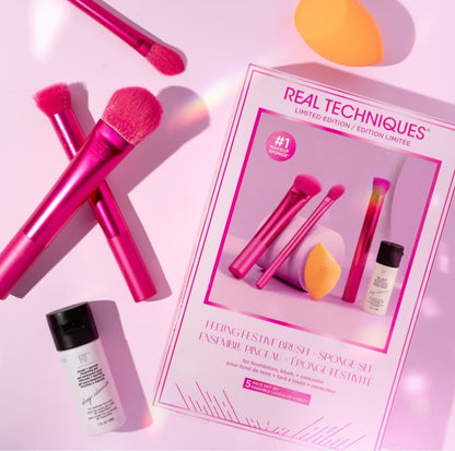 Real Techniques Feeling Festive Makeup Brush + Sponge Set Buy Online Pakistan