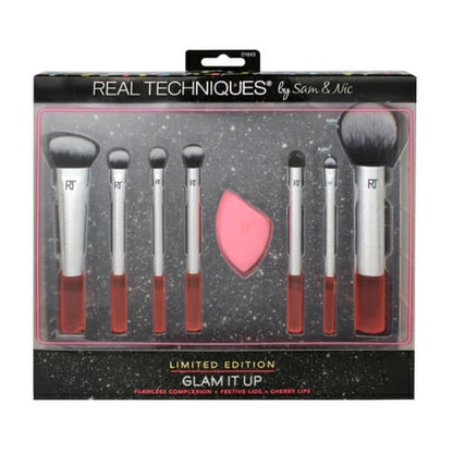 Real Techniques Glam It Up Limited Edition Makeup Brush Set with Miracle Complexion Sponge Pakistan
