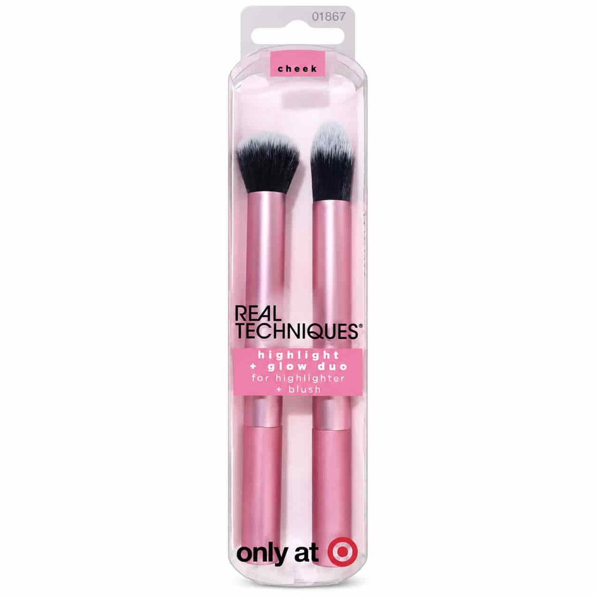 Real Techniques Highlight + Glow Duo RT 413 & 414 2-piece highlighter and blush makeup brush set price online in Pakistan