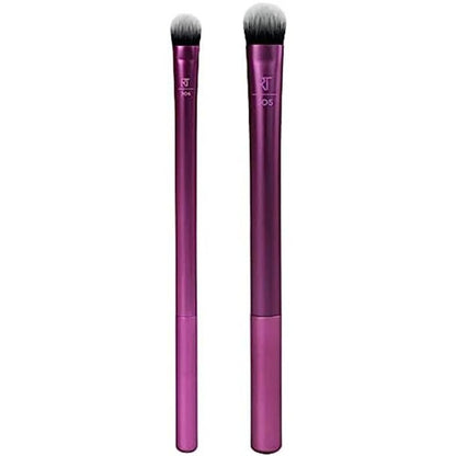 Real Techniques InstaPop Eye Makeup Brushes Duo – RT 305 Shade & RT 306 Crease Eyeshadow Makeup Brush Set