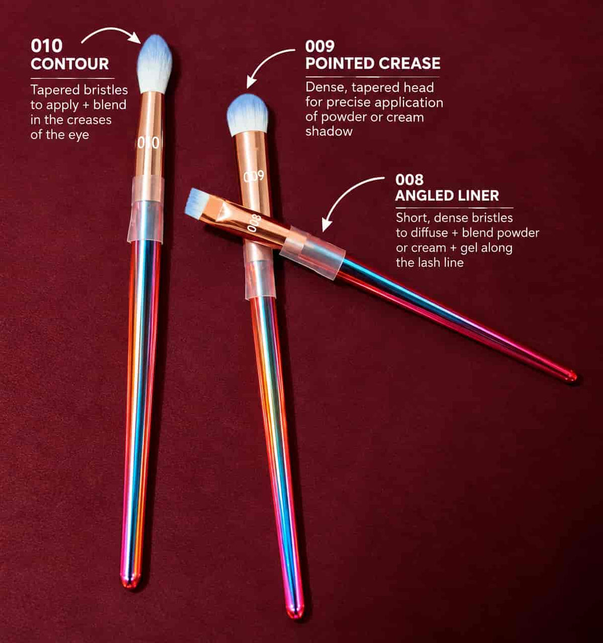 Real Techniques Brush Crush Life Force Duo Chromatic Eye Trio 3-piece limited edition eye makeup brush set price online in Pakistan
