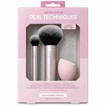Real Techniques Naturally Radiant Sponge + Brush Kit RT 201, RT 402, Miracle Complexion Sponge and pouch price online in Pakistan