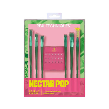 Real Techniques Nectar Pop So Jelly Eye Set 7-Piece Makeup Brushes with Eye Gems Pakistan