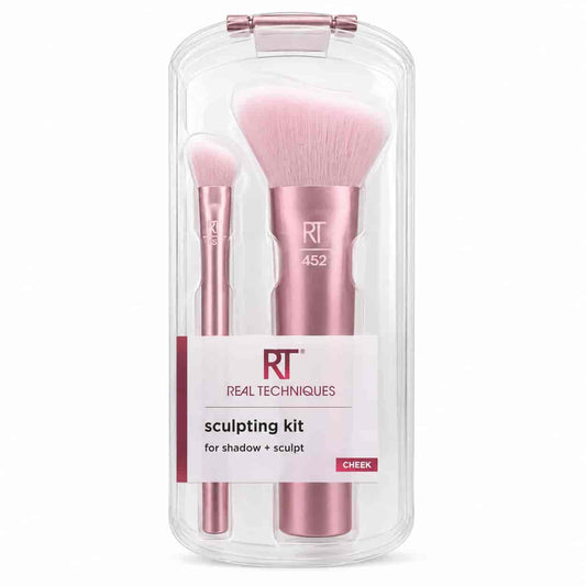 Real Techniques Sculpting Kit RT 451 & 452 2-piece contour blending and sculpt makeup brush set with case price online in Pakistan