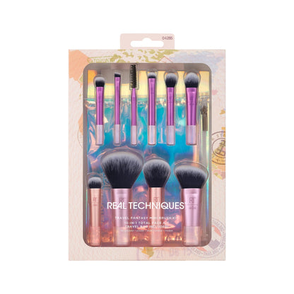 Real Techniques Travel Fantasy Mini Brush Kit – 10 - Piece Travel Makeup Brush Set - Lotshop.pk