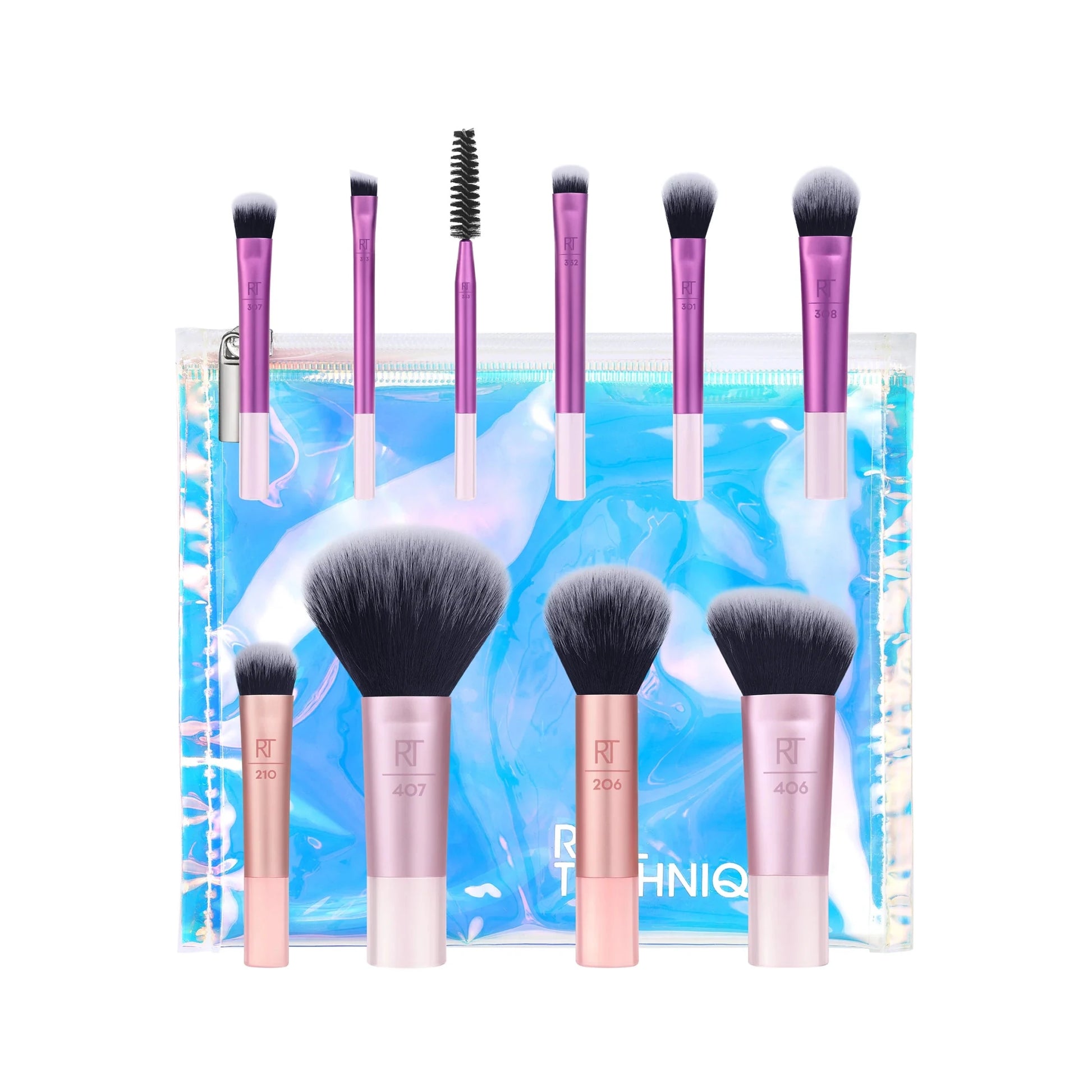 Real Techniques Travel Fantasy Mini Brush Kit – 10 - Piece Travel Makeup Brush Set - Lotshop.pk