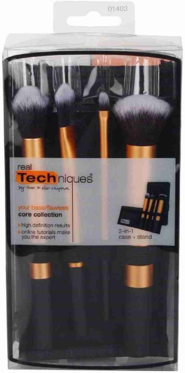 Real Techniques your base/flawless Core Collection makeup brushes Set - Lotshop.pk