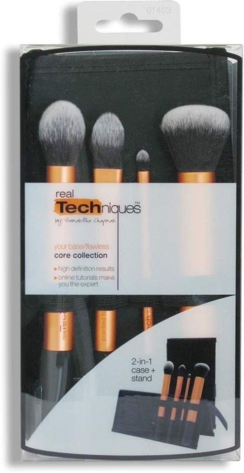 Real Techniques your base/flawless Core Collection makeup brushes Set - Lotshop.pk