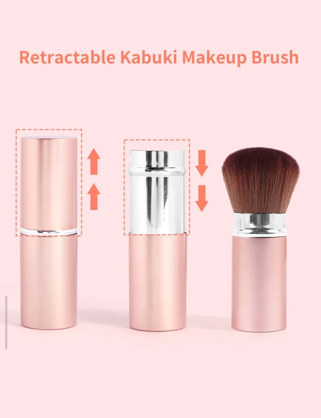 Retractable Kabuki Brush - Ultimate On - the - Go Makeup Tool - Lotshop.pk