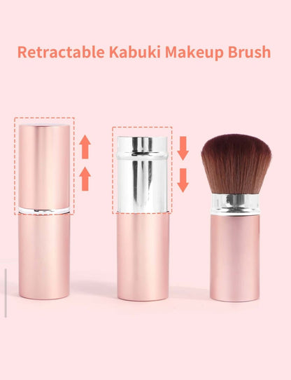 Retractable Kabuki Brush - Ultimate On - the - Go Makeup Tool - Lotshop.pk