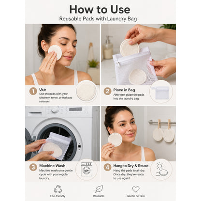 Eco-Friendly Facial Cleansing Pads with Laundry Bag Online Pakistan