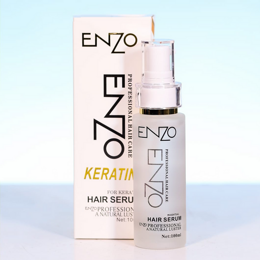 ENZO Keratin Hair Serum – Professional Hair Care & Shine with Vitamin B5 & Plant Oils | Lotshop.pk