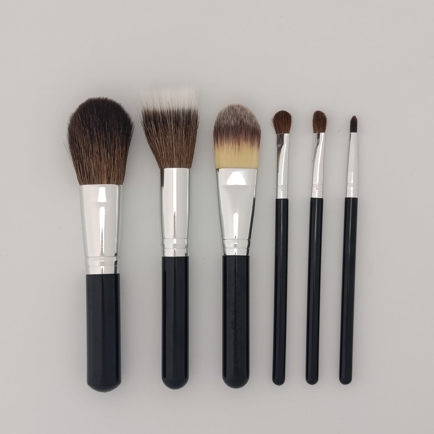 Professional 6-Piece Travel Makeup Brushes Set  | Compact Roll-Up Pouch