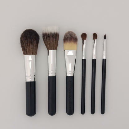 Professional 6-Piece Travel Makeup Brushes Set  | Compact Roll-Up Pouch
