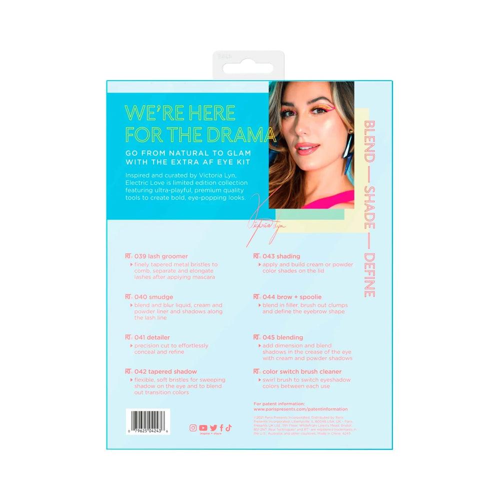 Real Techniques Electric Love Extra AF Eye Kit – Limited Edition Eye Makeup Brush Set