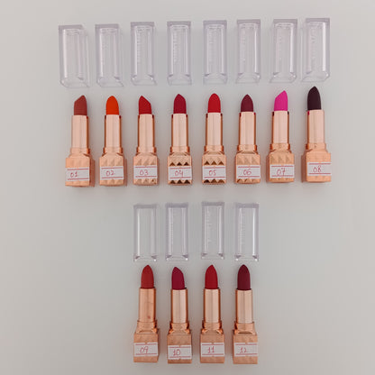 Luxury Lipstick Gold – Long-Lasting, Bold & Beautiful 12-Shades | Lotshop.pk