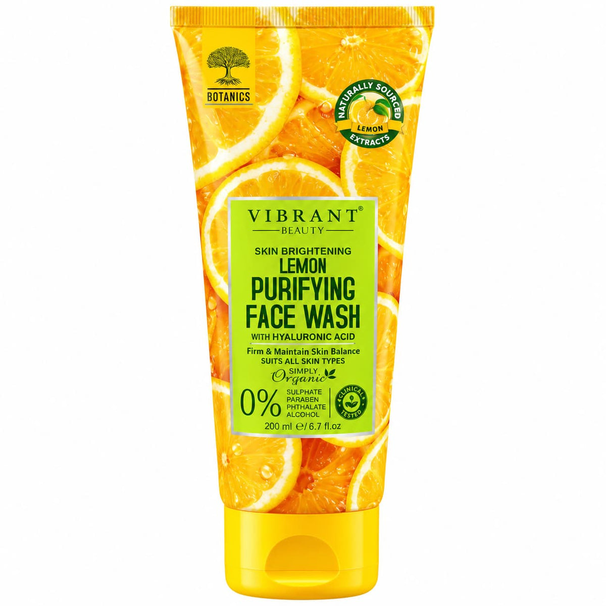 Vibrant Beauty Lemon Purifying Face Wash 200ml with Hyaluronic Acid and Lemon Extracts – Skin Brightening Facial Cleanser Pakistan | Lotshop.pk