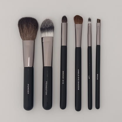 SIXPLUS 6-Piece Professional Makeup Brush Set – Travel Essentials Kit