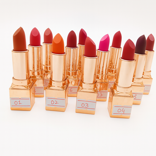 Luxury Lipstick Gold – Long-Lasting, Bold & Beautiful 12-Shades | Lotshop.pk