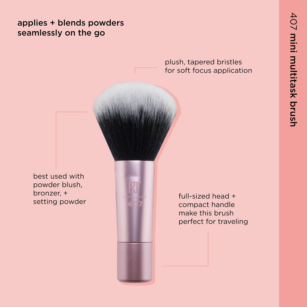 Real Techniques Mini Multitask Brush for blush + bronzer RT-407