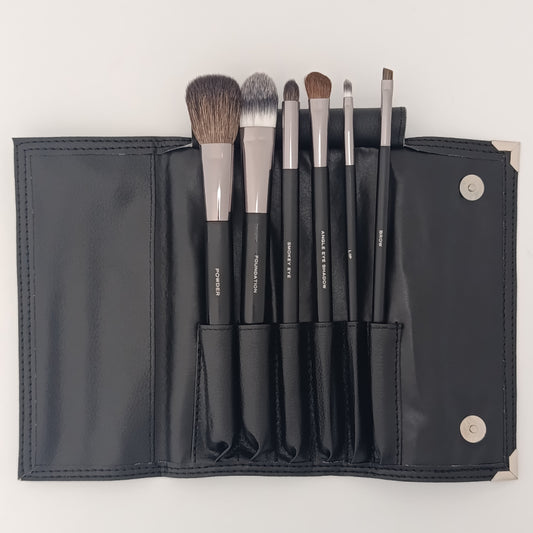 SIXPLUS 6-Piece Professional Makeup Brush Set – Travel Essentials Kit | Flawless Glam Anywhere