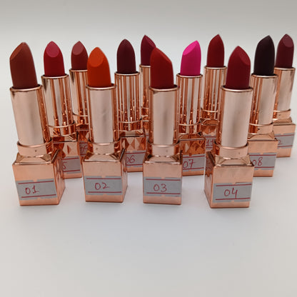 Luxury Lipstick Gold – Long-Lasting, Bold & Beautiful 12-Shades | Lotshop.pk