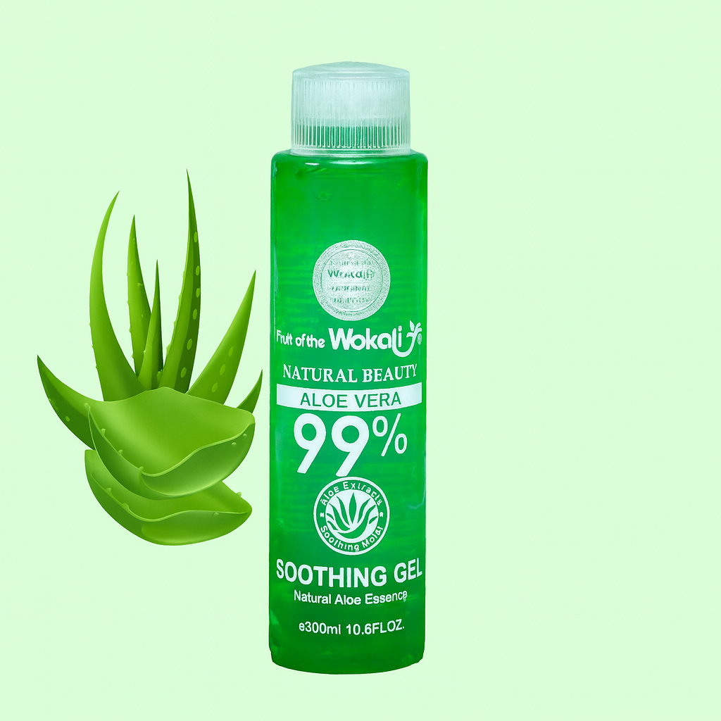 Fruit of the Wokali Aloe Vera Soothing Gel – 99% Pure Hydration for Glowing, Calm Skin 🌿✨ - 300ml
