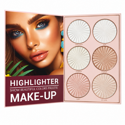 Mocallure Gorgeous 6-in-1 Makeup Palette – Eyeshadow, Blush, Highlighter, Contour, Brow & Lip Palette